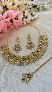 Farima kundan Golden Necklace